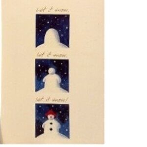 15 Christmas Cards Snowman "Let it snow, let it snow, let it snow"